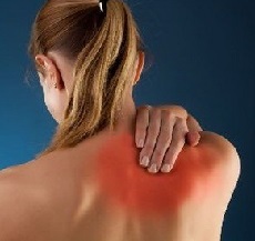 Pain under the right scapula
