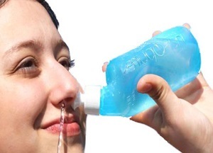 Lavaggio frontale con lavaggio nasale